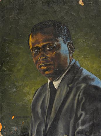 JACK LONSHEIN (1926 - 2015) Portrait of Miles Davis.